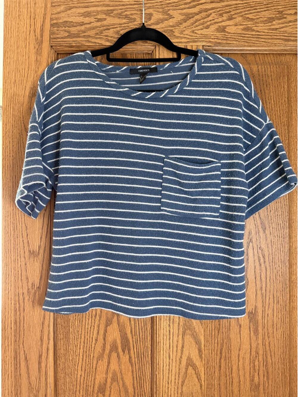 Forever 21 Slouchy Stripe Pocket Tee